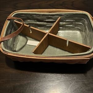 Longaberger pantry basket 14”length x 9 1/2 “ width x 4”